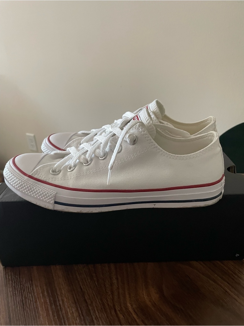 Converse White All Star Low Top Sneakers - Picture 4 of 7